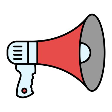 Megafon ikonu vektör illüstrasyonu