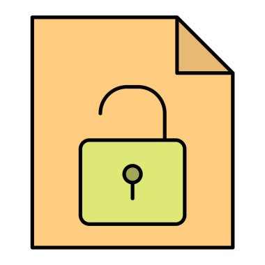 Asma kilit. Web simgesi basit illüstrasyon