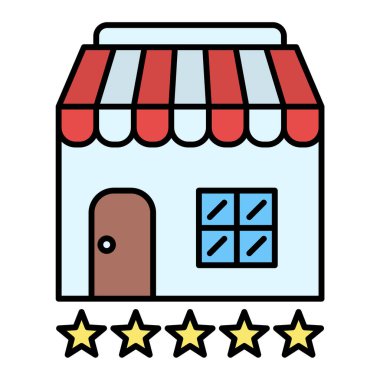 dükkan simgesi vektör illüstrasyonu