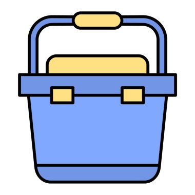 Çanta. Web simgesi basit illüstrasyon