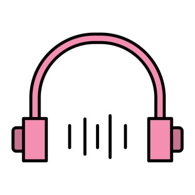 kulaklık simgesi vektör illüstrasyonu