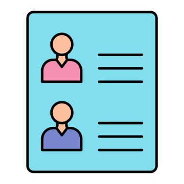 ID kart simgesi vektör illüstrasyonu