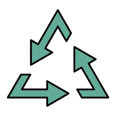 Bir geri dönüşüm simgesinin vektör çizimi