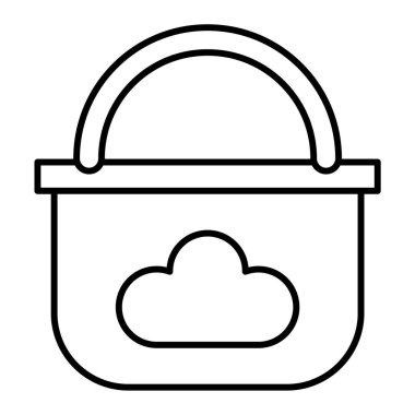 Alışveriş poşeti simgesinin vektör illüstrasyonu