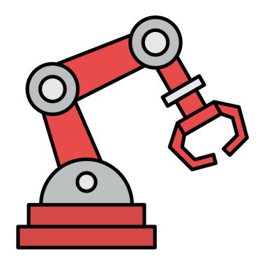Robot kol ikonu. Robot el vektör sembolü stoğunu özetle.