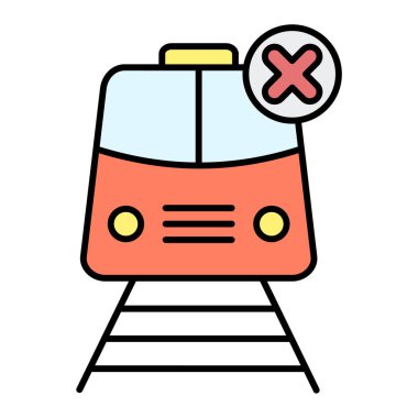 tren simgesi vektör illüstrasyonu