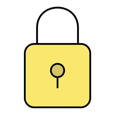 Asma kilit simgesi. vektör illüstrasyonu