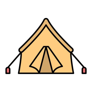 kamp çadır simgesi. vektör çizim