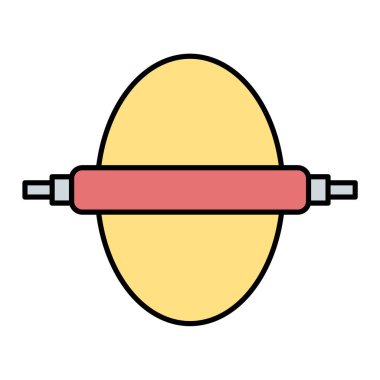 Bıçaklı bir karikatür soğanın vektör çizimi