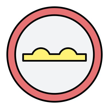 Yol simgesi, vektör illüstrasyonu