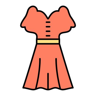 Bir elbisenin vektör illüstrasyonu