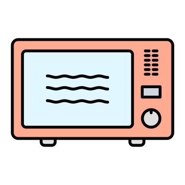 Mikrodalga fırın ikonu. özet vektör illüstrasyon sembolü