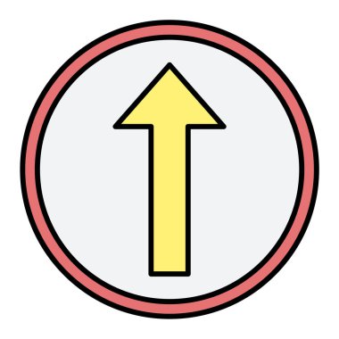 Ok işareti simgesi. yön sembolü  