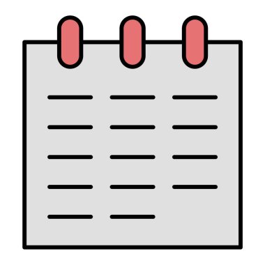 Takvim simgesi, vektör çizimi