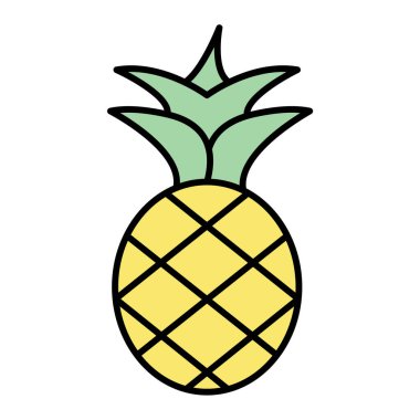 ananas vektör simgesi tasarımı.