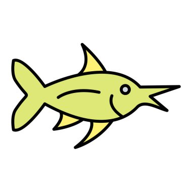 balık simgesi vektör illüstrasyonu