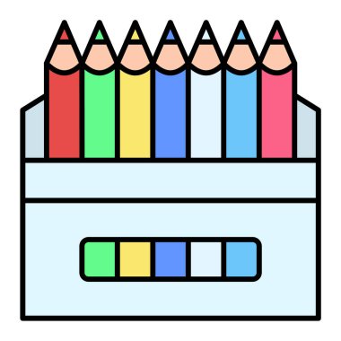 Kalemler. Web simgesi basit illüstrasyon