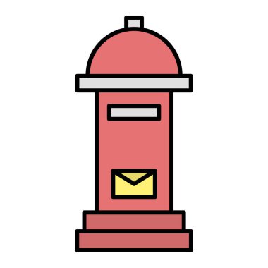 Posta kutusu. Web simgesi basit illüstrasyon