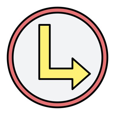 Ok işareti simgesi. yön sembolü  