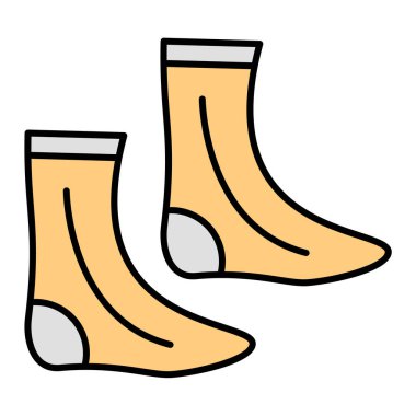 Tek izole çorapların vektör çizimi 