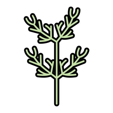 Bir yaprak bitkisinin çizgi çizimi