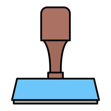 Beyaz arkaplanda izole edilmiş tek bir vektör çizimi 