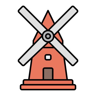 Yel değirmeni ikonu vektörü web ve mobil uygulama tasarımı için beyaz arkaplanda izole edildi, rüzgar logosu konsepti