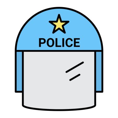 Bir polis simgesinin vektör illüstrasyonu