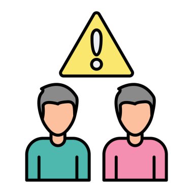 Beyaz arka plan üzerinde izole insanlar simge vektör