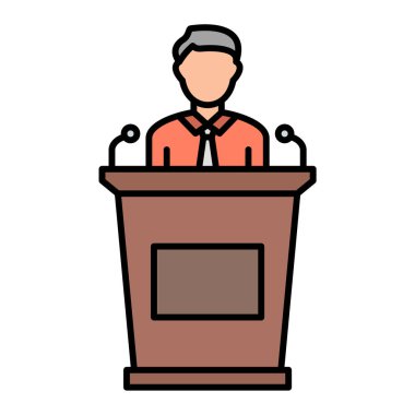 İş adamı konuşma vektörü illüstrasyon tasarımı yapıyor