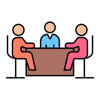 Dizüstü bilgisayar, vektör illüstrasyonu üzerinde çalışan iş ekibi