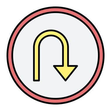 Ok işareti simgesi. yön sembolü  