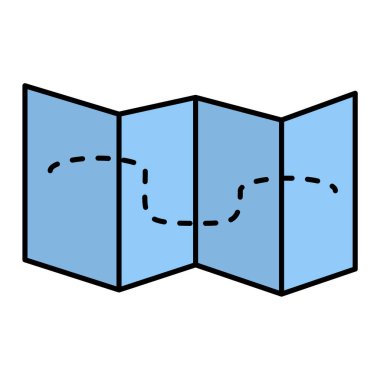 Bir kitabın karikatür haritasının vektör çizimi