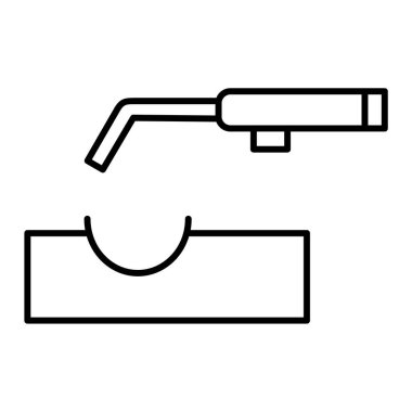 Bir matkap simgesinin vektör illüstrasyonu