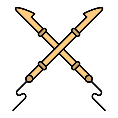 Kılıç simgesi. vektör illüstrasyonu