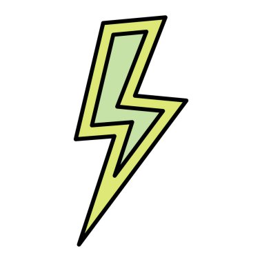 Şimşek simgesi vektör illüstrasyon tasarımı