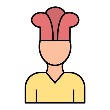 Şef Avatar simgesi vektör illüstrasyon grafik tasarımı