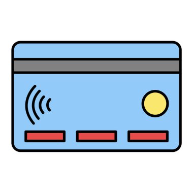 Para vektör illüstrasyon tasarımı ile kredi kartı