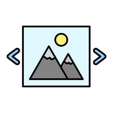 Bir resim simgesinin vektör illüstrasyonu