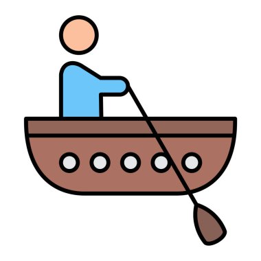 tekne ikonu vektör illüstrasyonu