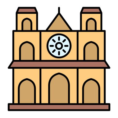 Bir kilise simgesinin vektör illüstrasyonu