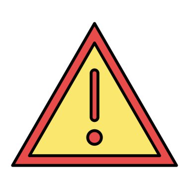 uyarı işareti simgesi, vektör illüstrasyonu