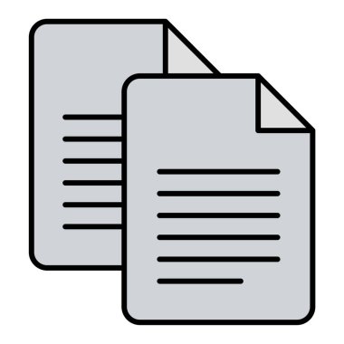 belge dosya simgesi. Web için kağıt vektör simgelerinin özet çizimi