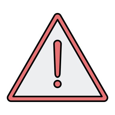 uyarı işareti simgesi, vektör illüstrasyonu