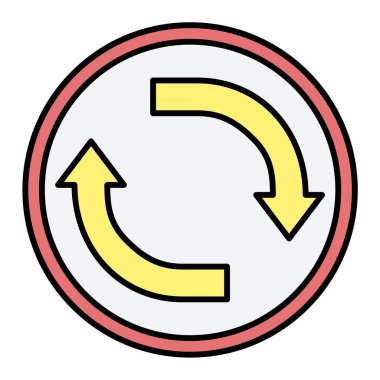 Ok işareti simgesi. yön sembolü  