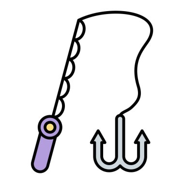 kanca ikon vektör illüstrasyonu