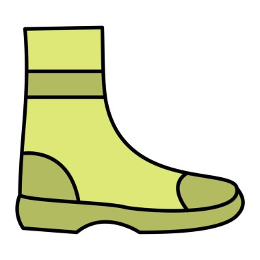 Çizme simgesi beyaz arkaplanda izole edilmiş. sonbahar sembolü çizimi.
