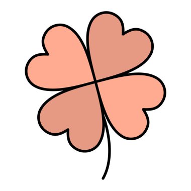 yonca yoncaları ikon vektör illüstrasyon tasarımı izole