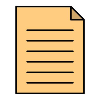 Belge. Web simgesi basit illüstrasyon