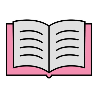 Kitap ikonu. Eğitim edebiyatı okuma ve bilgi teması. Yalnız tasarım. vektör illüstrasyonu